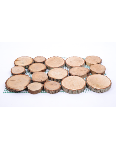 Ścieżki ogrodowe - Ścieżka ogrodowa 80x50X3 cm chodnik plastry drewna DĄB ścieżki EKO DREWNO X2 - product 3