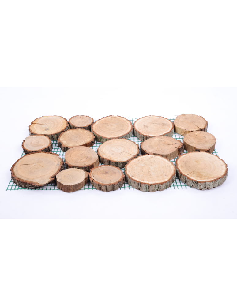 Ścieżki ogrodowe - Ścieżka ogrodowa 80x50X3 cm chodnik plastry drewna DĄB ścieżki EKO DREWNO X2 - product b2b.wamar.biz 3