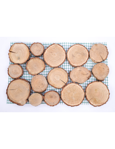 Ścieżki ogrodowe - Ścieżka ogrodowa 80x50X3 cm chodnik plastry drewna DĄB ścieżki EKO DREWNO X2 - product 4