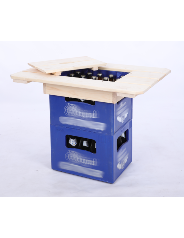 BLAT NA SKRZYNKĘ - Blat na skrzynkę piwa drewniany stół plenerowy z pokrywą turystyczny EKO - product 7