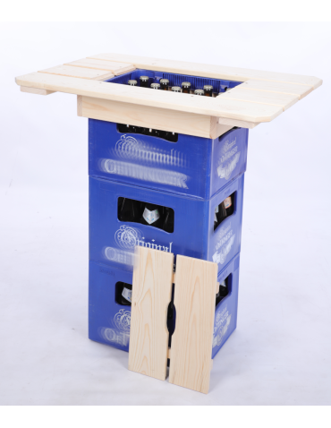 BLAT NA SKRZYNKĘ - Blat na skrzynkę piwa drewniany stół plenerowy z pokrywą turystyczny EKO - product 8