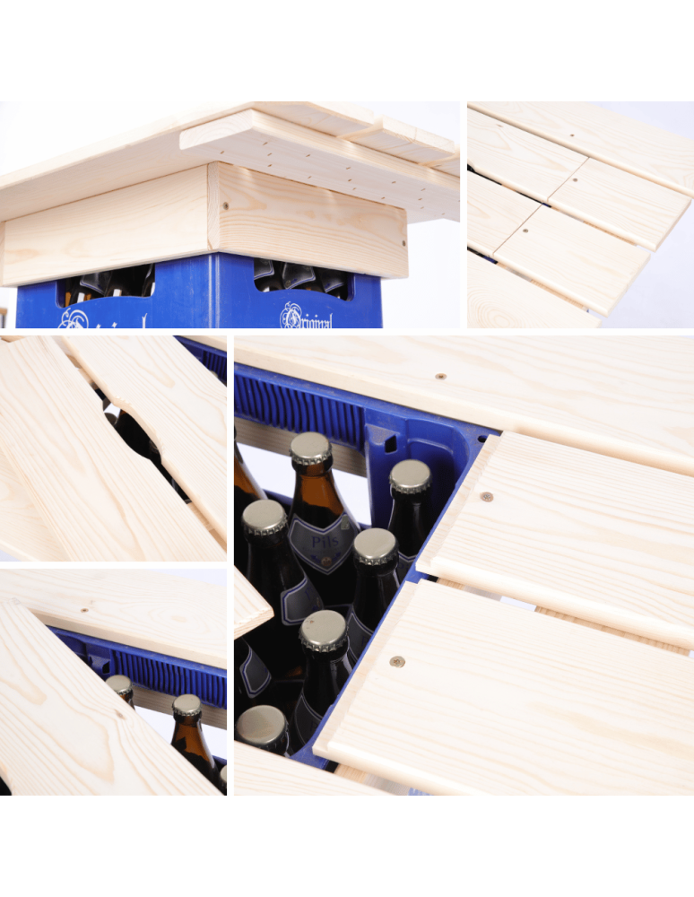 BLAT NA SKRZYNKĘ - Blat na skrzynkę piwa drewniany stół plenerowy z pokrywą turystyczny EKO - product b2b.wamar.biz 9