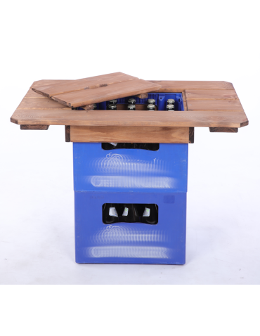 BLAT NA SKRZYNKĘ - Blat na skrzynkę piwa drewniany stół plenerowy z pokrywą turystyczny EKO - product 7