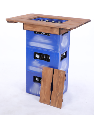 BLAT NA SKRZYNKĘ - Blat na skrzynkę piwa drewniany stół plenerowy z pokrywą turystyczny EKO - product 8