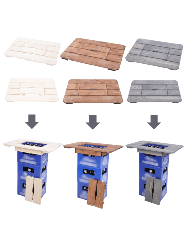 BLAT NA SKRZYNKĘ - Blat na skrzynkę piwa drewniany stół plenerowy z pokrywą turystyczny EKO - product 10