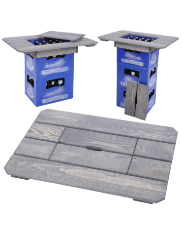 Blat na skrzynkę piwa drewniany stół plenerowy z pokrywą turystyczny EKO