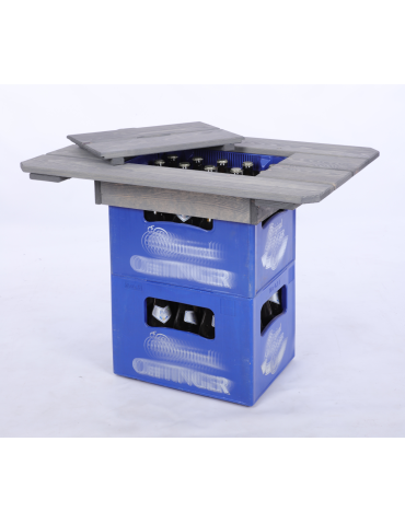 BLAT NA SKRZYNKĘ - Blat na skrzynkę piwa drewniany stół plenerowy z pokrywą turystyczny EKO - product 7