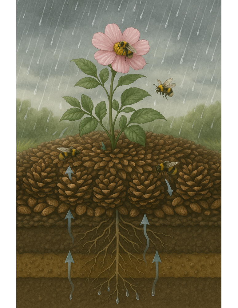 Surowce organiczne - SZYSZKI DO OGRODU  na RABATY ŚCIÓŁKĘ GRZĄDKI DEKORACJE eko 25KG 120L 3700SZT - product b2b.wamar.biz 12