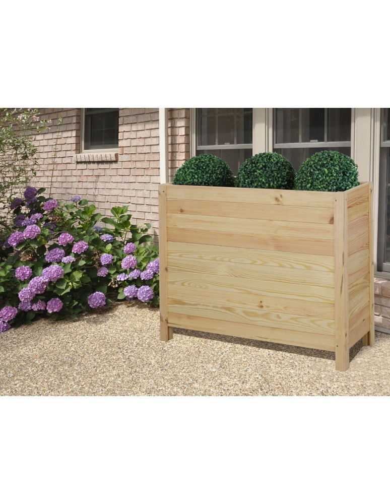 Duże Donice Drewniane Ogrodowe - Skrzynia donica doniczka zielnik ziołownik REGULOWANE DNO 40x60x30cm EKO - product b2b.wamar.biz 9