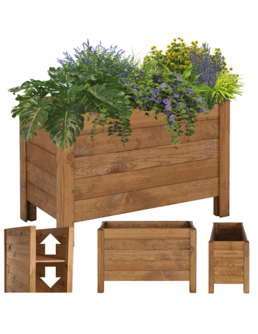 Skrzynia donica doniczka zielnik ziołownik REGULOWANE DNO 40x60x30cm EKO