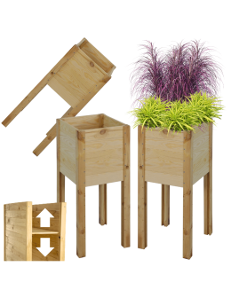 Skrzynia donica doniczka na nogach ziołownik REGULOWANE DNO 72,5x34x30cm EKO