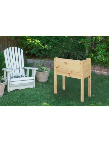 Duże Donice Drewniane Ogrodowe - Skrzynia donica doniczka na nogach ziołownik REGULOWANE DNO 72,5x68x30cm EKO - produkt 5