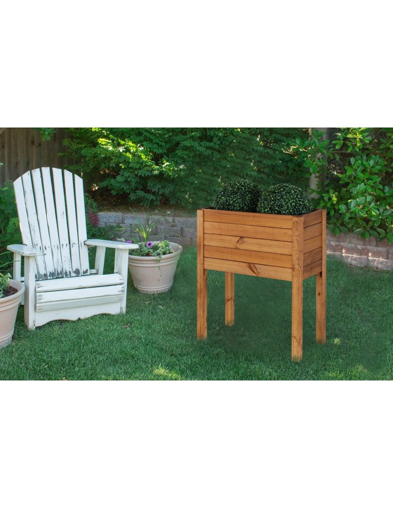 Duże Donice Drewniane Ogrodowe - Skrzynia donica doniczka na nogach ziołownik REGULOWANE DNO 72,5x68x30cm EKO - produkt b2b.wamar.biz 5