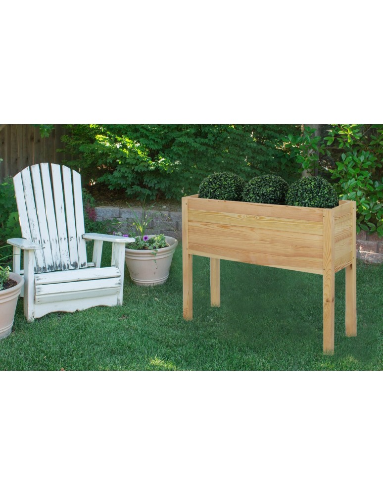 Duże Donice Drewniane Ogrodowe - Skrzynia donica doniczka na nogach ziołownik REGULOWANE DNO 72,5x88x30cm EKO - product b2b.wamar.biz 5