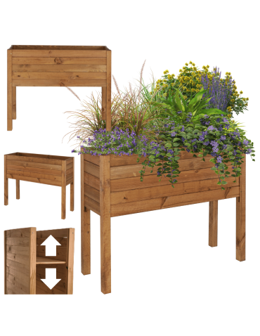 Skrzynia donica doniczka na nogach ziołownik REGULOWANE DNO 72,5x88x30cm EKO