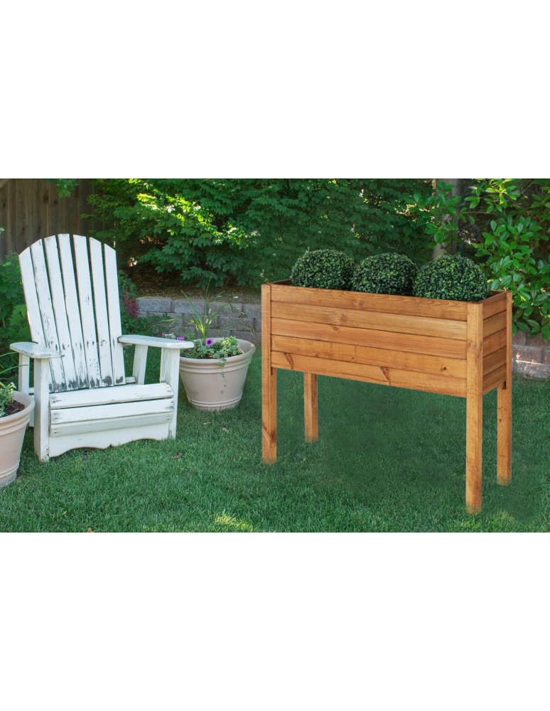 Duże Donice Drewniane Ogrodowe - Skrzynia donica doniczka na nogach ziołownik REGULOWANE DNO 72,5x88x30cm EKO - product b2b.wamar.biz 5