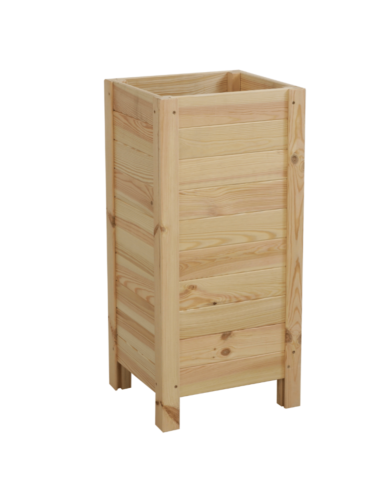 Duże Donice Drewniane Ogrodowe - Skrzynia donica doniczka WYSOKA ziołownik REGULOWANE DNO 72,5x34x30cm EKO - product b2b.wamar.biz 4