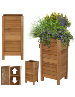 Skrzynia donica doniczka WYSOKA ziołownik REGULOWANE DNO 72,5x34x30cm EKO