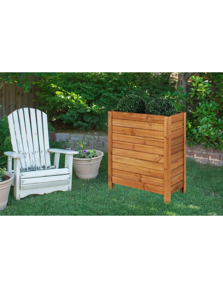 Duże Donice Drewniane Ogrodowe - Skrzynia donica doniczka WYSOKA ziołownik REGULOWANE DNO 72,5x34x30cm EKO - product b2b.wamar.biz 9