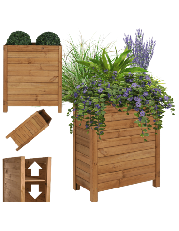 Skrzynia donica doniczka WYSOKA ziołownik REGULOWANE DNO 72,5x68x30cm EKO