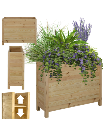 Skrzynia donica doniczka WYSOKA ziołownik REGULOWANE DNO 72,5x88x30cm EKO