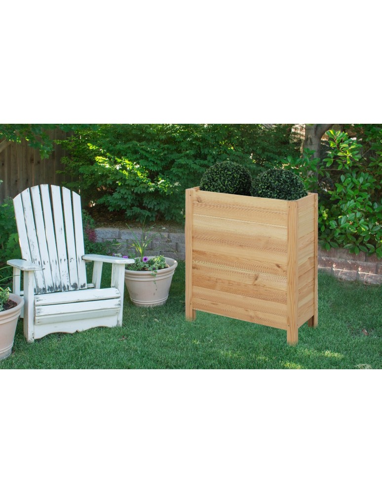 Duże Donice Drewniane Ogrodowe - Skrzynia donica doniczka WYSOKA ziołownik REGULOWANE DNO 72,5x88x30cm EKO - product b2b.wamar.biz 5