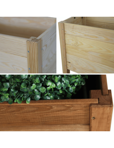 Duże Donice Drewniane Ogrodowe - Skrzynia donica doniczka WYSOKA ziołownik REGULOWANE DNO 72,5x88x30cm EKO - product 6