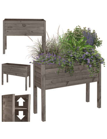 Skrzynia donica doniczka na nogach ziołownik REGULOWANE DNO 72,5x88x30cm EKO