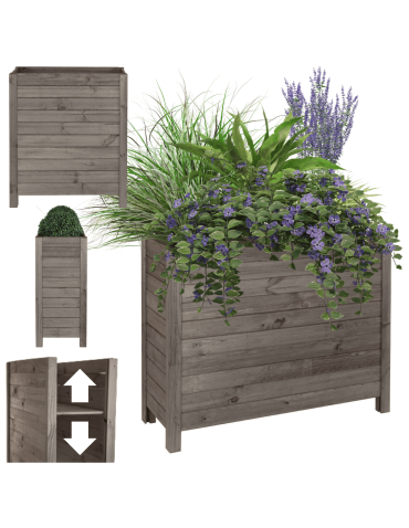 Skrzynia donica doniczka WYSOKA ziołownik REGULOWANE DNO 72,5x88x30cm EKO