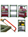 Stojak plastikowy do piwnicy regał z tworzywa 98x50x46 cm 97%RECYKLING ECO