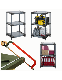 Stojak plastikowy do piwnicy regał z tworzywa 98x50x46 cm 97%RECYKLING ECO