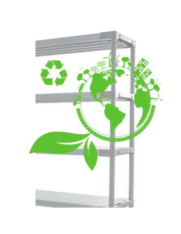 Regały z plastiku- tworzywa - Stojak plastikowy do piwnicy regał z tworzywa 98x50x46 cm 97%RECYKLING ECO - product 14