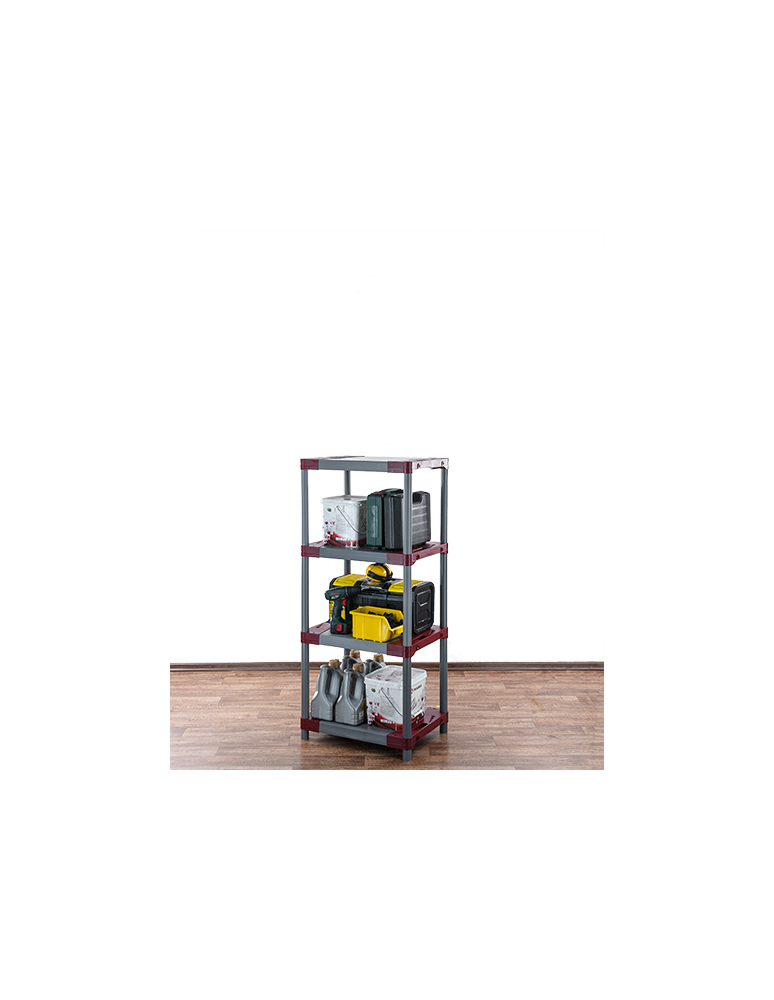 Regały z plastiku- tworzywa - Regał plastikowy garażowy regał z tworzywa 138x50x46 cm 97%RECYKLING ECO - product b2b.wamar.biz 5
