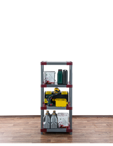 Regały z plastiku- tworzywa - Regał plastikowy garażowy regał z tworzywa 138x50x46 cm 97%RECYKLING ECO - product 6