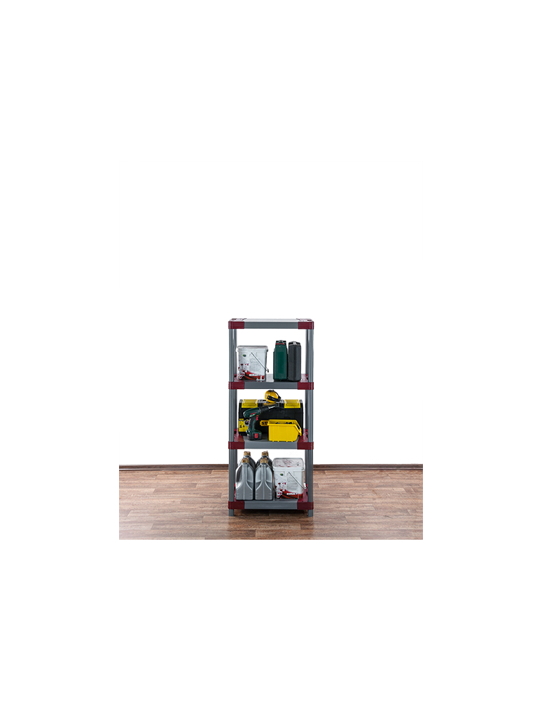 Regały z plastiku- tworzywa - Regał plastikowy garażowy regał z tworzywa 138x50x46 cm 97%RECYKLING ECO - product b2b.wamar.biz 6