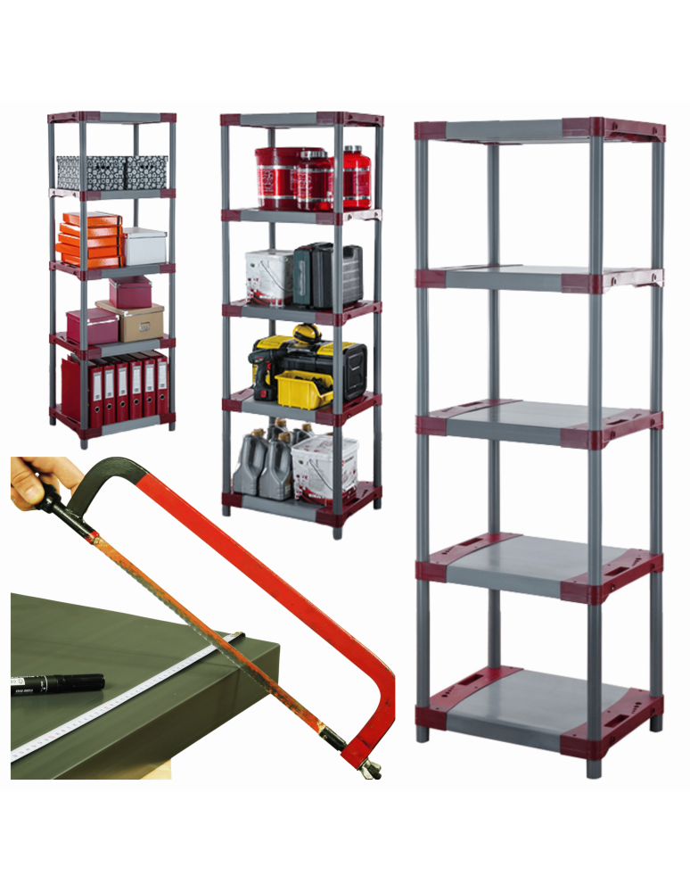 Regały z plastiku- tworzywa - Regał z tworzywa plastikowy do piwnicy 180x50x46 ECO WODOODPORNY SOLIDNY - product b2b.wamar.biz 1