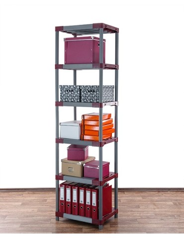 Regały z plastiku- tworzywa - Regał z plastiku tworzywa do piwnicy 222x50x46 cm ECO WODOODPORNY MODUŁOWY - product 5