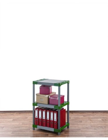 Regały z plastiku- tworzywa - Stojak plastikowy do piwnicy regał WZMOCNIONY 98x50x46 cm 97%RECYKLING ECO - product 5