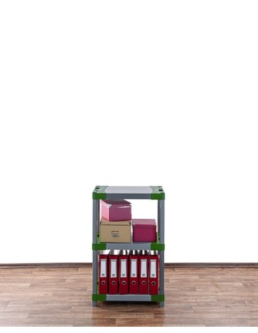 Regały z plastiku- tworzywa - Stojak plastikowy do piwnicy regał WZMOCNIONY 98x50x46 cm 97%RECYKLING ECO - product 6