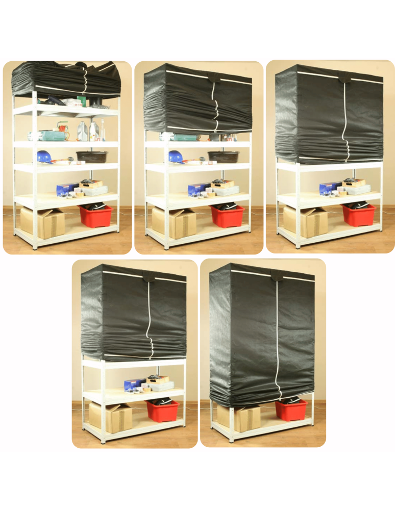 Regały z plastiku- tworzywa - Stojak plastikowy do piwnicy regał WZMOCNIONY 98x50x46 cm 97%RECYKLING ECO - product b2b.wamar.biz 13