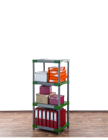 Regały z plastiku- tworzywa - Stojak plastikowy WZMOCNIONY regał z tworzywa 138x50x46 cm 97%RECYKLING ECO - product 5