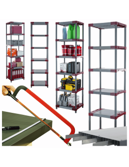 Regał z plastiku tworzywa WZMOCNIONY 222x50x46 cm ECO WODOODPORNY MODUŁOWY