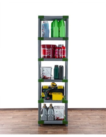 Regały z plastiku- tworzywa - Stojak z plastiku tworzywa WZMOCNIONY 222x50x46 cm ECO WODOODPORNY MODUŁOWY - product 6