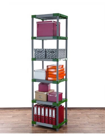 Regały z plastiku- tworzywa - Stojak z plastiku tworzywa WZMOCNIONY 222x50x46 cm ECO WODOODPORNY MODUŁOWY - product 7