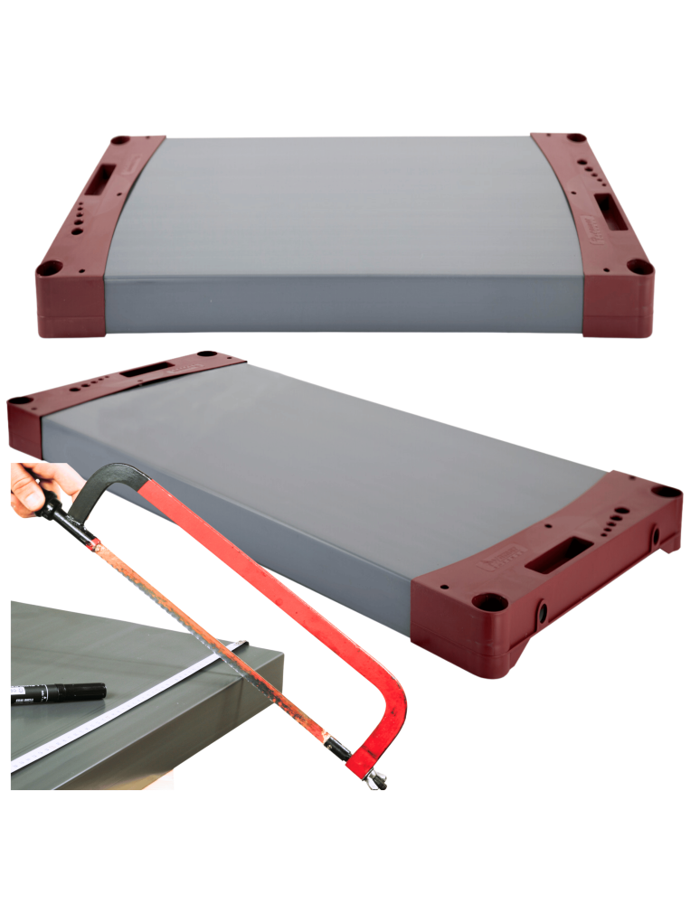 Plastikowe półki i elementy regałów z tworzywa - Półka do regału plastikowego JUPITER 50x46cm blat boki ECO 97% recykling - product b2b.wamar.biz 1