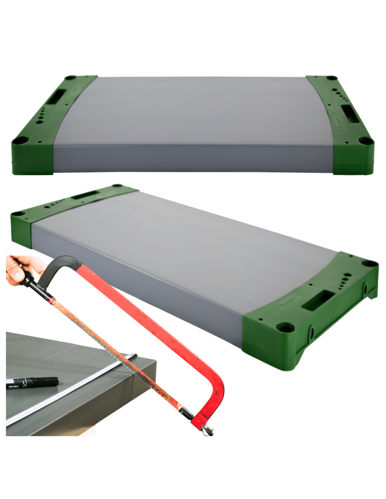 Plastikowe półki i elementy regałów z tworzywa - Półka do regału plastikowego JUPITER 50x46cm blat boki ECO 97% recykling - product b2b.wamar.biz 1