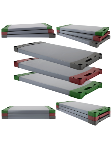 Plastikowe półki i elementy regałów z tworzywa - Półka do regału plastikowego TYTAN 50x46cm blat boki ECO 97% recykling - product 6