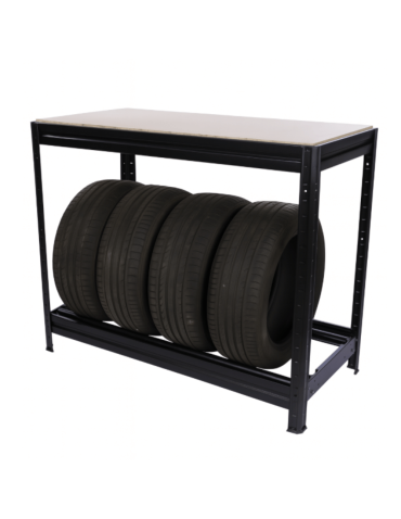 Regały na opony (półka) - Stojak na opony regał na koła OBROTOWE ROLKI 87X120X60 cm SOLIDNY POLSKI - product 5