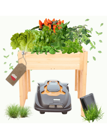 GARAŻ DO KOSIARKI zadaszenie do robota koszącego DREWNIANY 2W1 DONICA EKO