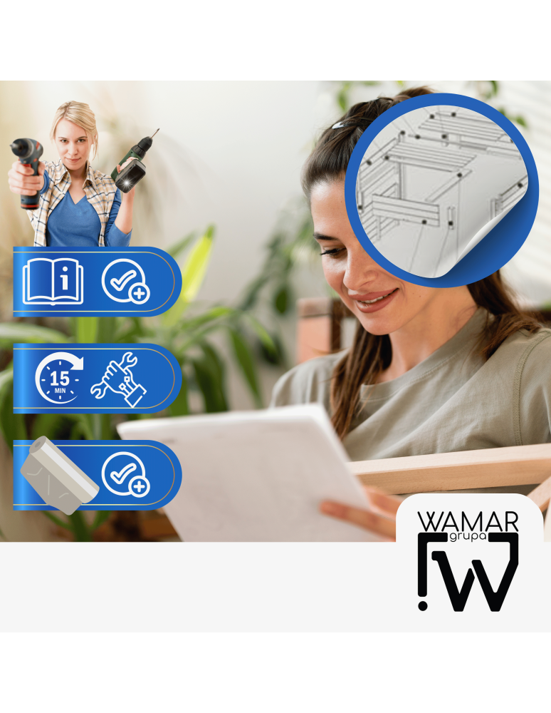 Garaż do kosiarki - GARAŻ DO KOSIARKI zadaszenie do robota koszącego DREWNIANY 2W1 DONICA EKO - product b2b.wamar.biz 10